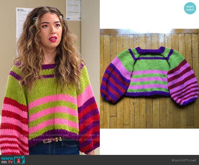  Hand Knit Sweater by @pia_sweaters worn by Cheyenne (Nichole Bloom) on Superstore