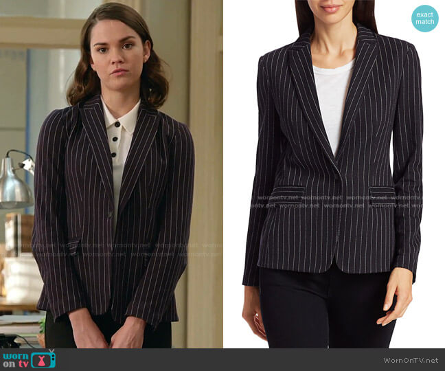 WornOnTV: Callie’s pinstripe blazer on Good Trouble | Maia Mitchell ...