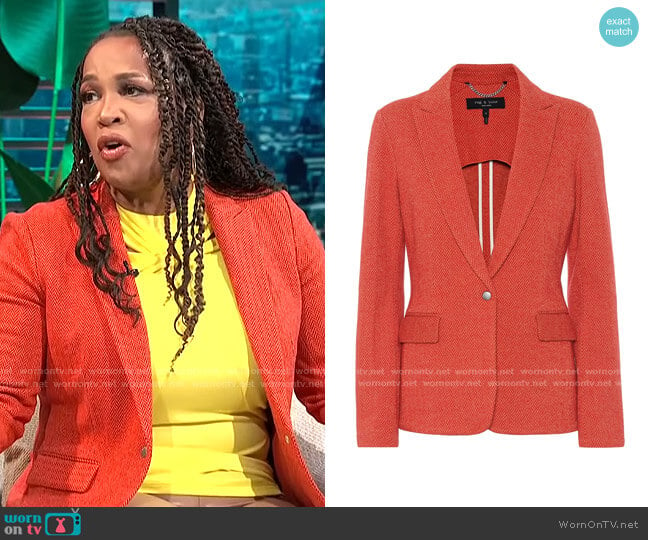 Lexington herringbone Blazer by Rag & Bone worn by Kym Whitley on E! News