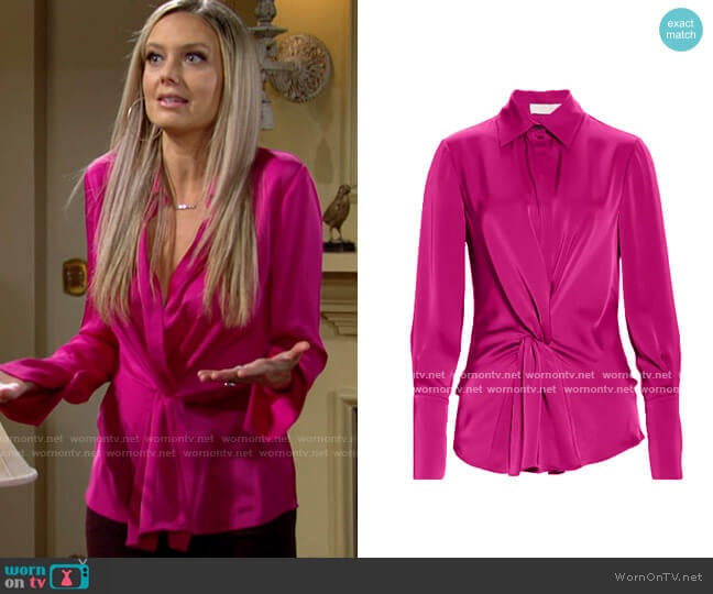 Ramy Brook Maxwell Blouse worn by Abby Newman (Melissa Ordway) on The Young and the Restless