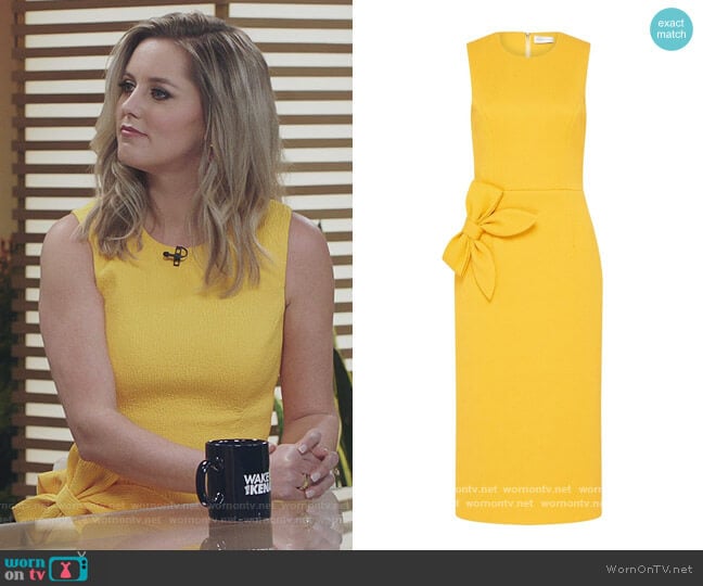 Andie Sleeveless Bow Midi Dress by Rebecca Taylor worn by Tami (Taylor Louderman) on Kenan