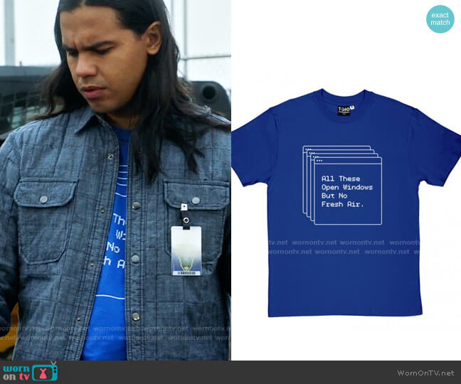 RedMolotov All These Open Windows But No Fresh Air T-Shirt worn by Cisco Ramon (Carlos Valdes) on The Flash