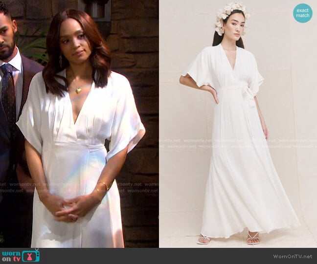 WornOnTV: Lani’s white wrap dress on Days of our Lives | Sal Stowers ...