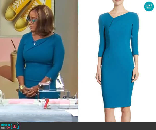 Roland Mouret Ashby Dress worn by Gayle King on CBS Mornings