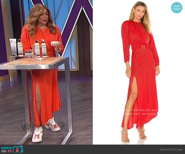 Carmen Dress by Ronny Kobo worn by Wendy Williams on The Wendy Williams Show