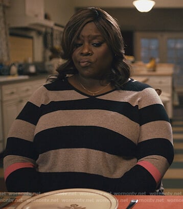 Ruby’s striped sweater on Good Girls