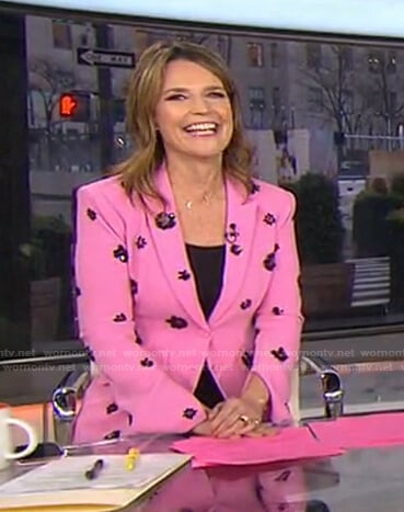 Savannah’s pink floral blazer on Today