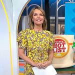 Savannah’s yellow printed midi dress on Today