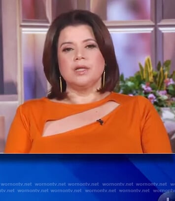 Ana’s orange cutout top on The View