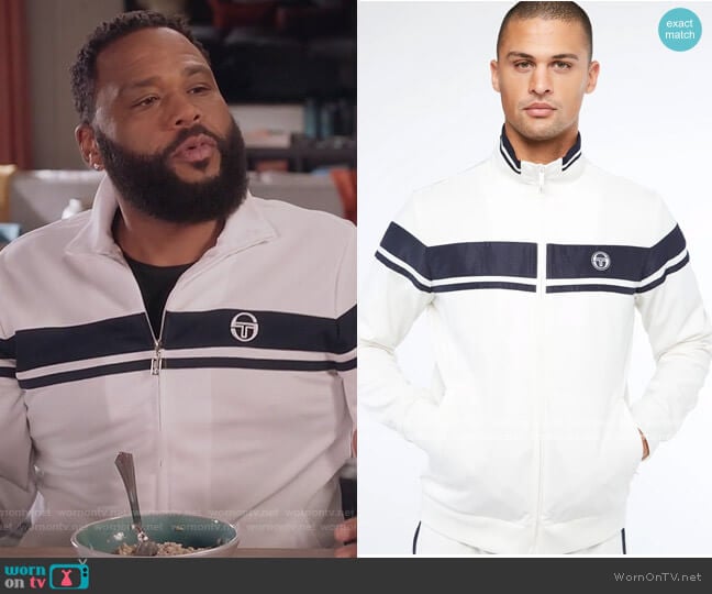 Tennis Young Line Track Jacket by Sergio Tacchini worn by Andre Johnson (Anthony Anderson) on Black-ish