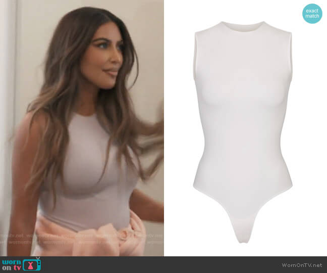 Crew Neck Sleeveless Bodysuit by Skims worn by Kim Kardashian on Keeping Up with the Kardashians