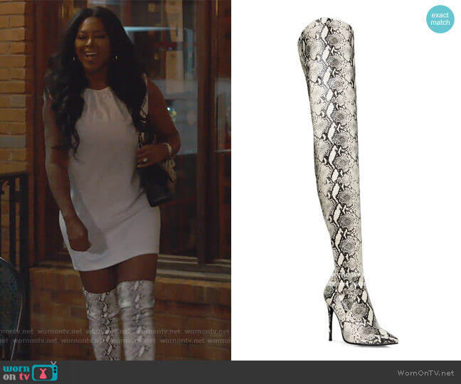 Demanding Fashion Boot by Steve Madden worn by Kenya Moore on The Real Housewives of Atlanta