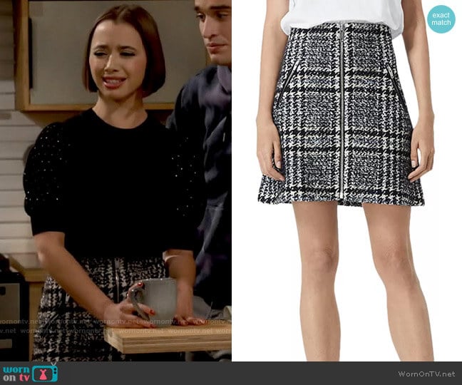 The Kooples Printed Skirt worn by Celia (Emma Caymares) on Call Your Mother