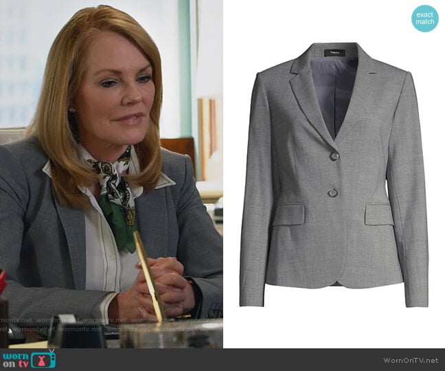 Staple Blazer by Theory worn by Lisa Benner (Marg Helgenberger) on All Rise