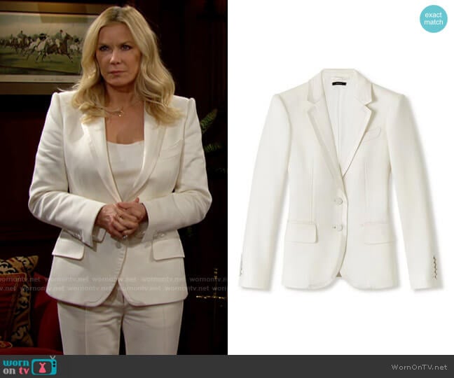 Tom Ford Silk Blend Terry Tailored Jacket worn by Brooke Logan (Katherine Kelly Lang) on The Bold and the Beautiful