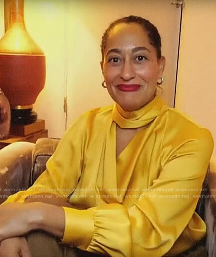 Tracee Ellis Ross’s yellow blouse on CBS This Morning