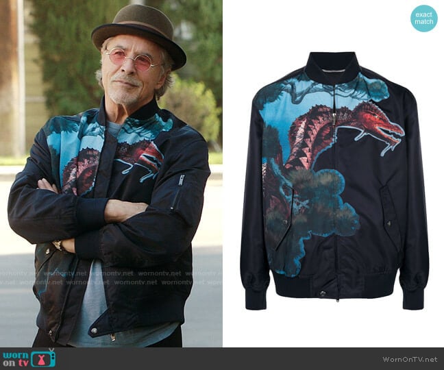 Valentino Dragon Bomber Jacket worn by Rick (Don Johnson) on Kenan