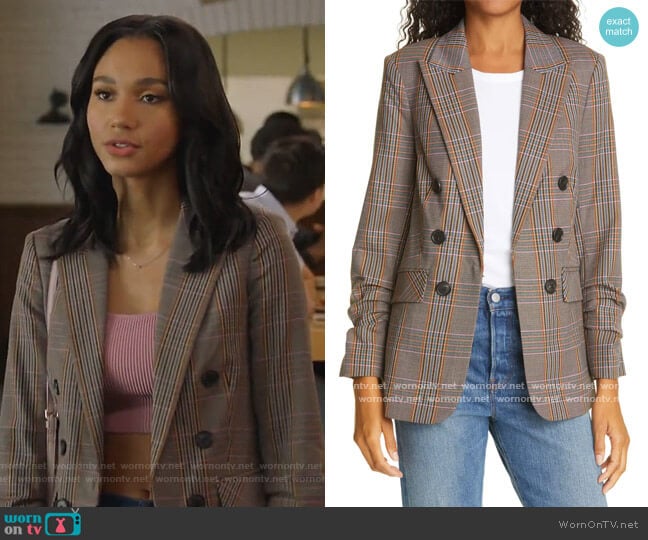 Beacon Dickey Jacket by Veronica Beard worn by Layla Keating (Greta Onieogou) on All American