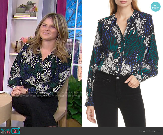 WornOnTV: Jenna’s mixed animal print blouse on Today | Jenna Bush Hager ...