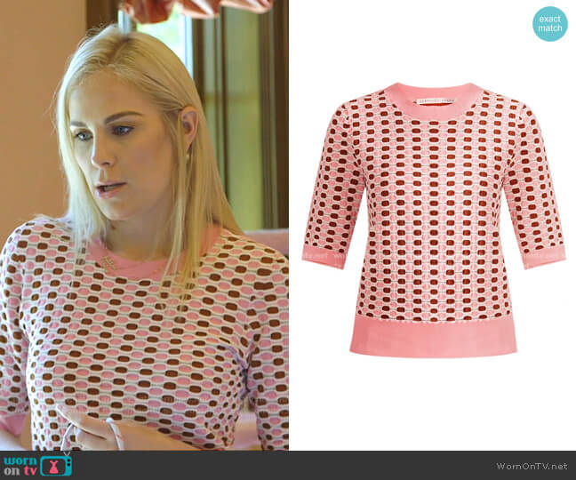 Zia Jacquard Pullover by Veronica Beard worn by Kameron Westcott on The Real Housewives of Dallas