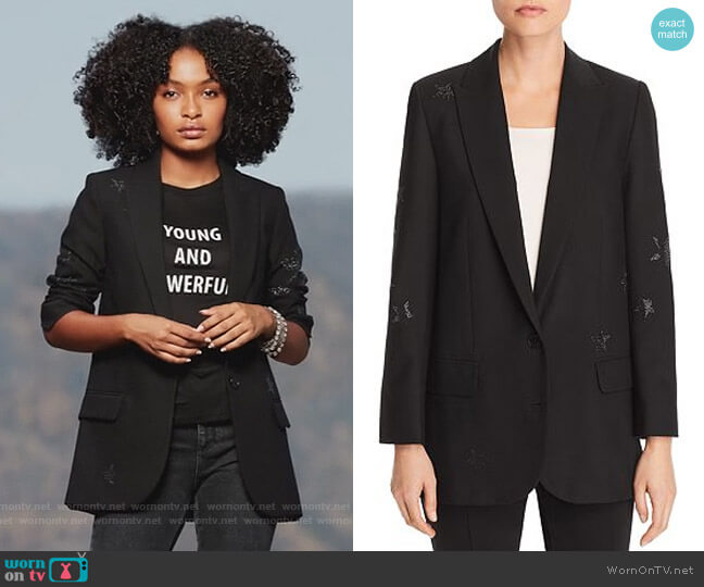 Viva Bis Star Blazer by Zadig & Voltaire worn by Zoey Johnson (Yara Shahidi) on Black-ish