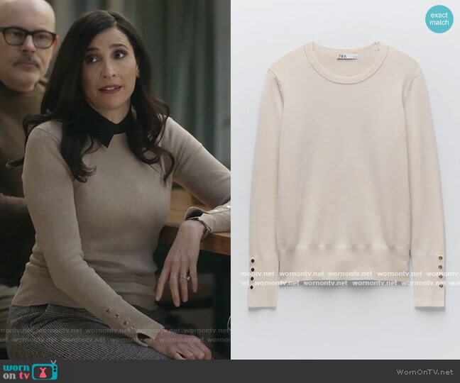 Basic Knit Sweater by Zara worn by Delia (Michaela Watkins) on The Unicorn