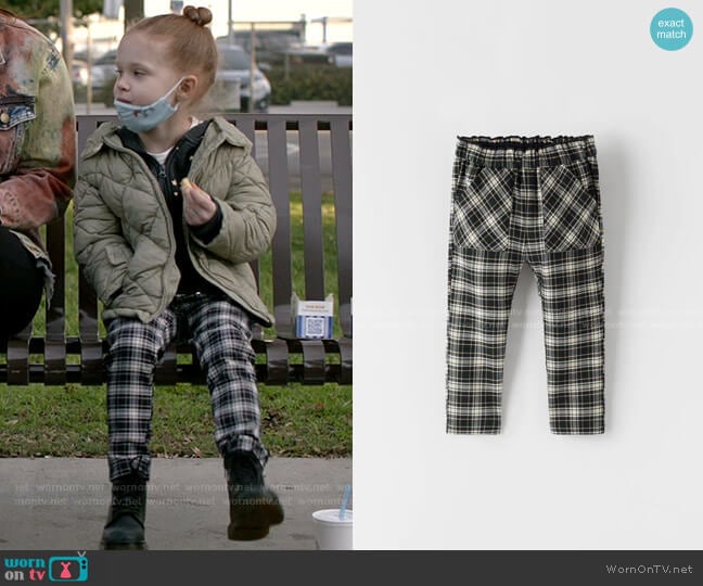 Plaid Pants by Zara worn by Presley Schrader on Shameless