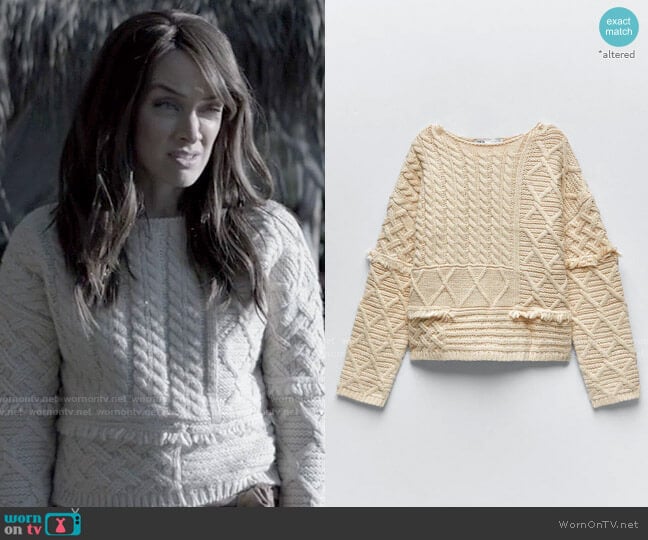 Zara Patchwork Sweater worn by Beth Kane (Rachel Skarsten) on Batwoman