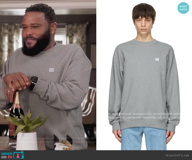 Grey Oversized Sweatshirt by Acne Studios worn by Andre Johnson (Anthony Anderson) on Black-ish