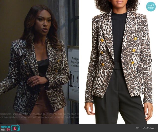 Alton Leopard Print Jacket by A.L.C. worn by Rachel Audubon (Michelle Bathe) on All Rise