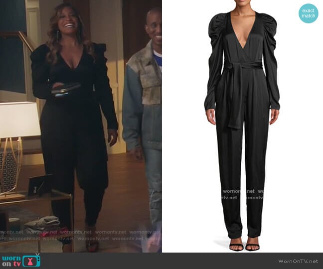 Christian Puff-Sleeve Belted Jumpsuit by ALC  worn by Mika (Kimrie Lewis) on Kenan