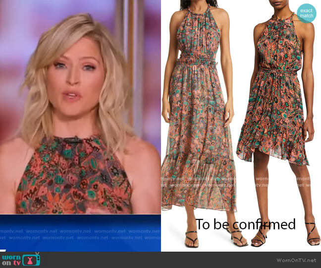 Elara and Kaplan Floral Halter Dress by ALC worn by Sara Haines on The View