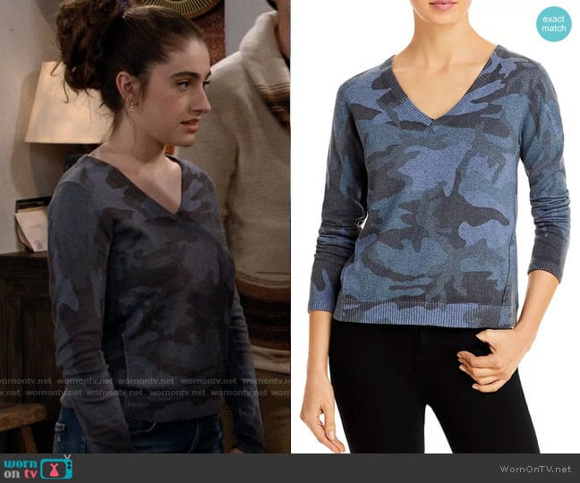 ATM Anthony Thomas Melillo Camouflage Sweater worn by Jackie Raines (Rachel Sennott) on Call Your Mother