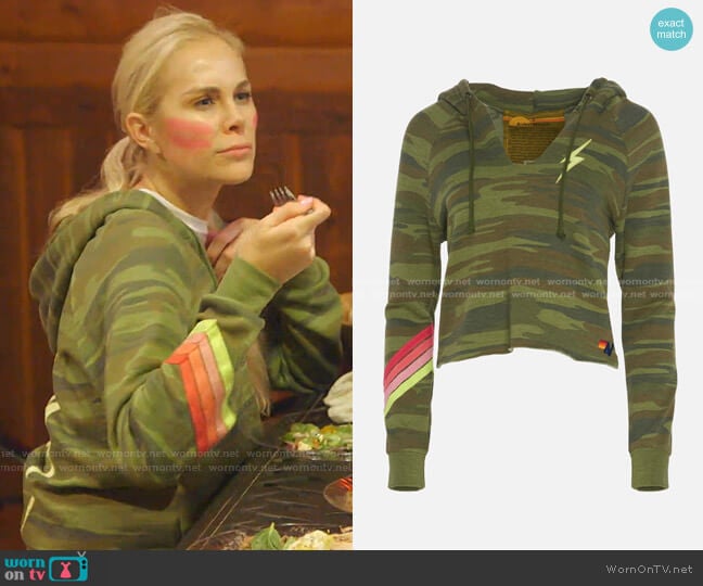 Kameron’s green camo hoodie on RHOD