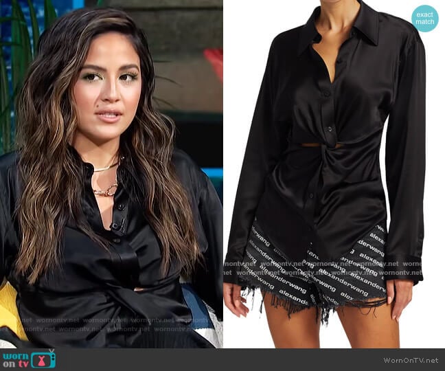 Twisted Button-Down Top Alexander Wang worn by Erin Lim on E! News