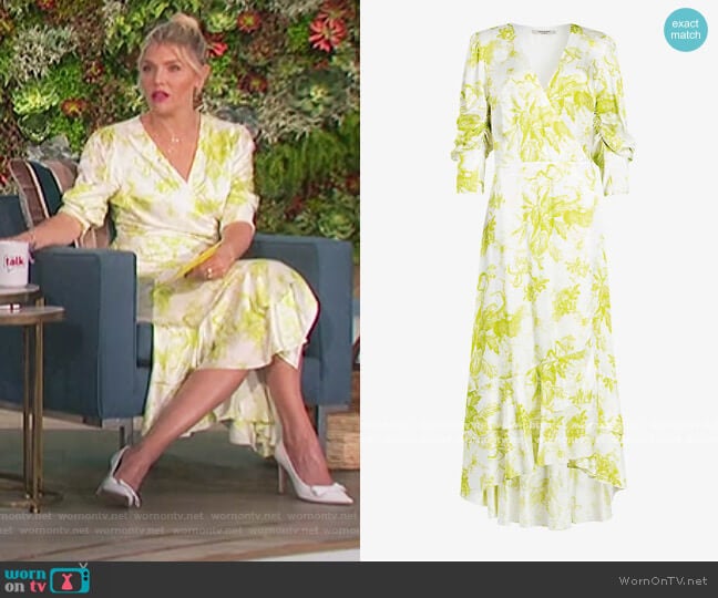 Tage Riyaz floral-print silk-blend midi dress by All Saints worn by Amanda Kloots on The Talk