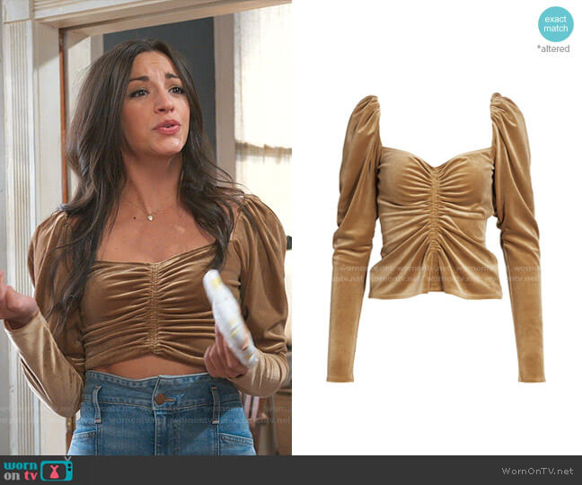 Chamberlain Top by A.L.C. worn by Ana Villafañe on Younger