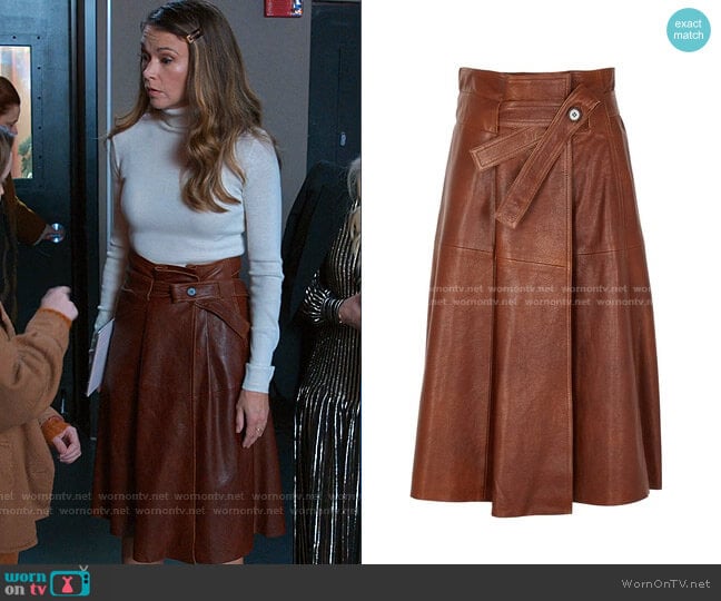 Leather Wrap Midi Skirt by Chloe worn by Liza Miller (Sutton Foster) on Younger