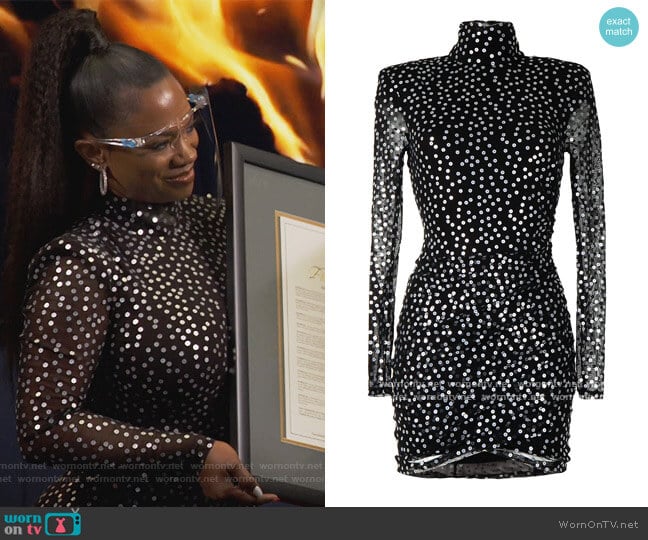 Marlene Dress by Cinq a Sept worn by Kandi Burruss on The Real Housewives of Atlanta