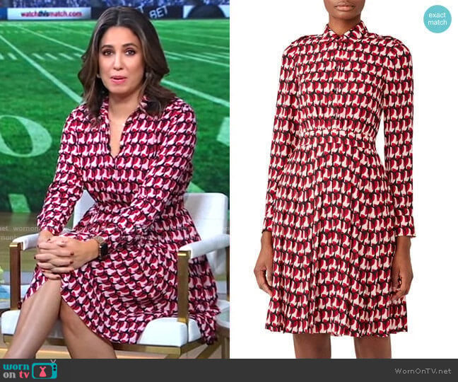 Crescent Shirtdress by Kate Spade worn by Cecilia Vega on Good Morning America