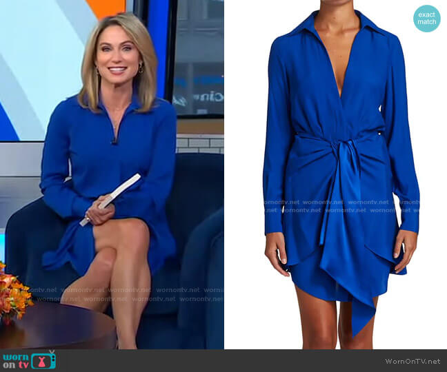 WornOnTV: Amy’s blue shirtdress on Good Morning America | Amy Robach ...