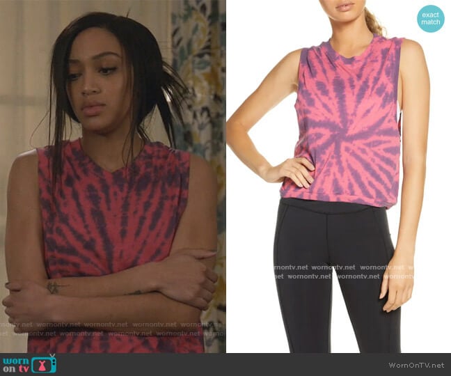 Love Tie Dye Tank by Free People worn by Olivia Baker (Samantha Logan) on All American