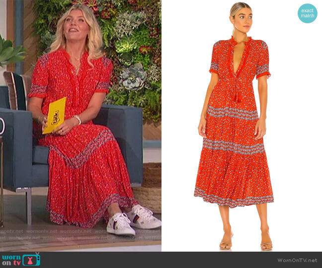 Rare Feeling Maxi Dress by Free People worn by Amanda Kloots on The Talk