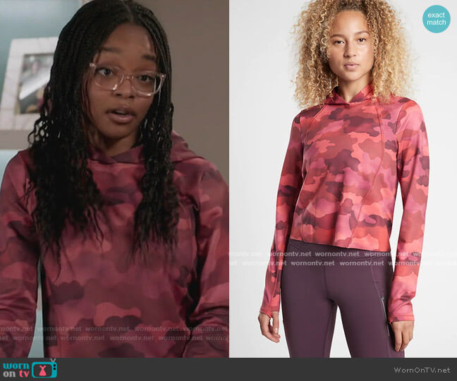 Pinnacle Hoodie by Athleta worn by Diane Johnson (Marsai Martin) on Black-ish