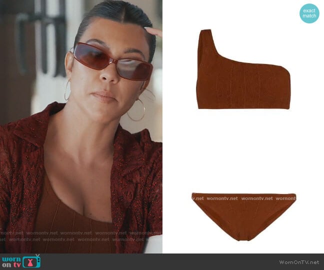 Nancy Nile bikini set by Hunza G worn by Kourtney Kardashian on Keeping Up with the Kardashians