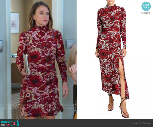 Isabella Floral Asymmetrical Maxi Dress by A.L.C. worn by Liza Miller (Sutton Foster) on Younger