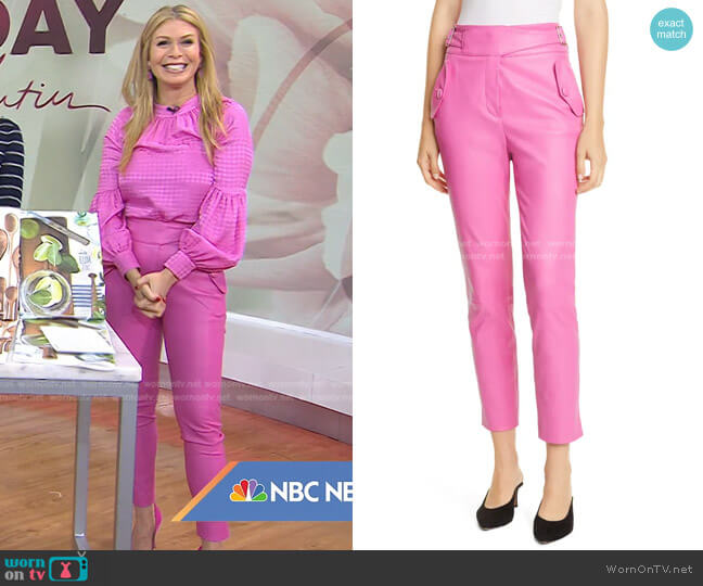 Jania Leather Pants by Veronica Beard worn by Jill Martin on Today