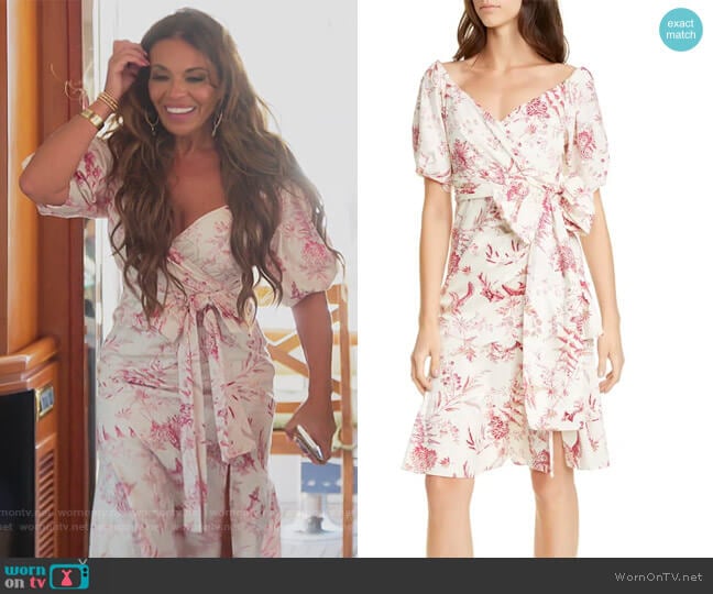 Averie Wrap Dress by La Vie Rebecca Taylor worn by Dolores Catania on The Real Housewives of New Jersey