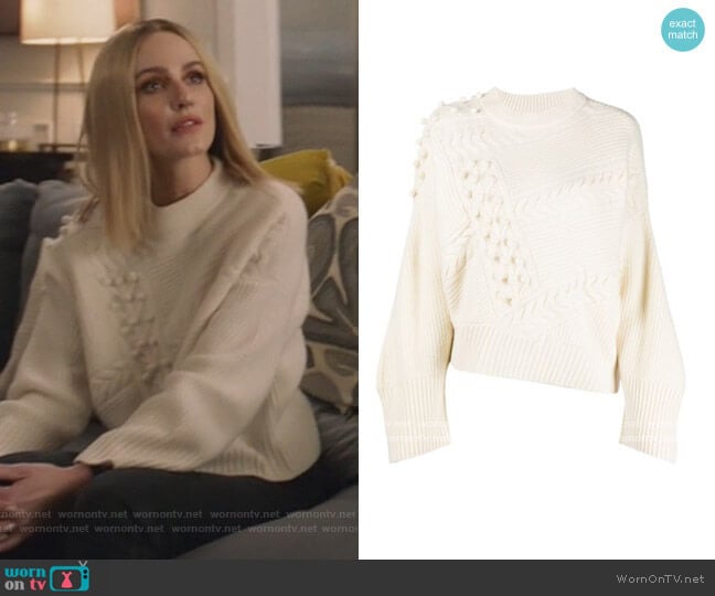 Multi Knit Sweater by Loulou Studio worn by Laura Baker (Monet Mazur) on All American