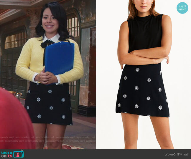 Printed Mini Skirt by Mango worn by Mariana Foster (Cierra Ramirez) on Good Trouble